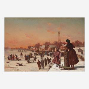 MEGE Salvador 1854,Skating on the Schuylkill River,1888,Freeman US 2022-06-05