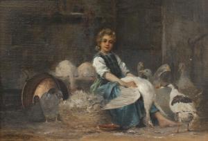MEGE Salvador 1854,Young Girl Plucking the Feathers from a Goose Whil,Burchard US 2018-06-17