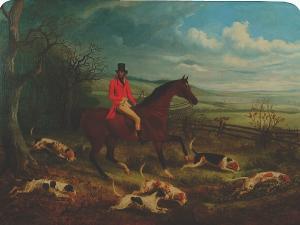 MEGGESON J. Turner 1800-1800,A gentleman hunting with hounds,1861,Bonhams GB 2003-06-09