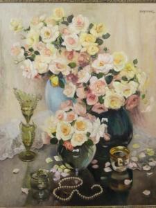 MEHEUT JUDE Maryvonne 1908-1992,still life with flowers,Crow's Auction Gallery GB 2016-05-11