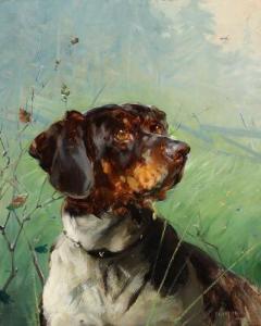 MEHL Eilert 1865-1941,A watchful hunting dog,Bruun Rasmussen DK 2021-02-22
