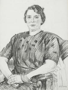 Mehoffer Jozef 1869-1946,Portret kobiety.,Rempex PL 2019-02-13