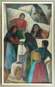 MEHRLE Josef 1913,Spanish women at the village well,1958,Historia Auctionata DE 2012-09-21