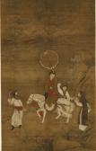 MEI LENG 1677-1745,PRINCESS TRAVELLING TO THE WEST,Sotheby's GB 2016-05-30