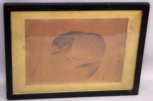 MEI LING SOONG 1898-2005,calligraphy, an artist's seal and a carp,John Nicholson GB 2016-05-25