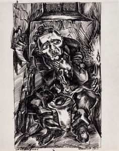 MEIDNER Ludwig 1884-1966,Die Notdurft,1915,Sotheby's GB 2024-03-07