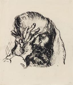MEIDNER Ludwig 1884-1966,Porträt eines bärtigen Mannes,1919,Sotheby's GB 2024-03-07