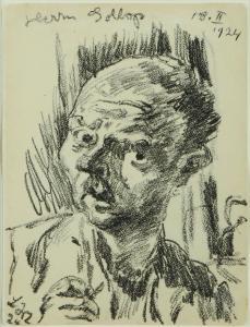 MEIDNER Ludwig 1884-1966,Self Portrait,1924,Tiroche IL 2024-04-14