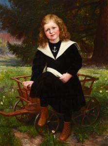 MEIER Jakob 1859-1932,Portrait eines Kindes in Matrosenanzug,Zofingen CH 2022-11-26