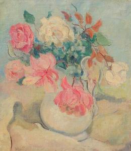 MEIJS Louis 1902-1995,Still Life of Roses in a Vase,Burchard US 2016-05-22