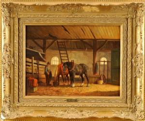 MEILOF Richard 1928,horses in the stable,Historia Auctionata DE 2012-09-21