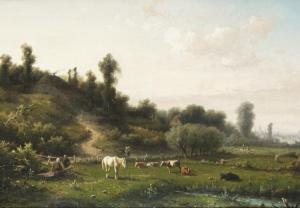 MEINERS Claas Hendrik 1819-1894,Abend an der Viehweide,1859,Peter Karbstein DE 2017-10-07