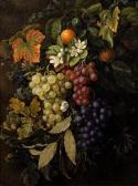 MEINERT Friedrike,A still life with grapes, oak leaves, oranges and ,1841,Venduehuis 2022-11-17