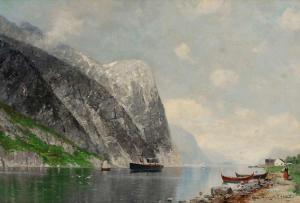 Meinzolt Georg Michael 1864-1948,Norwegische Fjordlandschaft,1901,Kastern DE 2019-03-16
