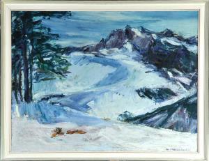 MEISENBACH Karl 1898-1976,Winterliche Gebirgslandschaft,1931,Allgauer DE 2017-04-06