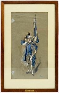MEISSONIER Jean Louis Ernest,Porte-étendard de l\’infanterie française, sous Lo,AUCTIE'S 2024-03-27