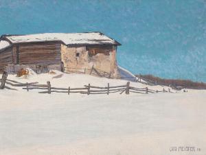 MEISTER Otto 1887-1969,Winterlandschaft, Lenzerheide bei Valbella,1909,Schuler CH 2021-09-15