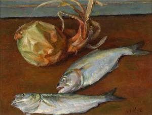 MELBYE Gordon,Still life with fish,Eldred's US 2008-08-06