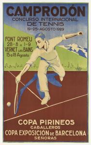 MELCHOC,CAMPRODÓN / CONCURSO INTERNACIONAL DE TENNIS,1929,Swann Galleries US 2014-08-06