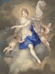 MELDER Gerard 1693-1754,Flora seated on a cloud with putti,Christie's GB 2007-09-05
