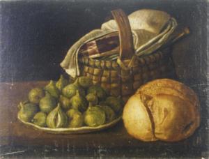 MELENDEZ Luis 1716-1780,Still life with plate of figs, bread and basket wi,Christie's GB 2008-04-03