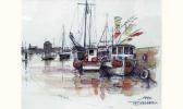 MELENEC P 1900-1900,“Barque de pêche dans le port de Camaret”.,1990,Rossini FR 2002-06-13