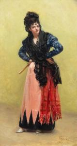 MELIDA Y ALINARI Enrique 1834-1892,An Elegant Lady,1877,Shapiro Auctions US 2020-11-07