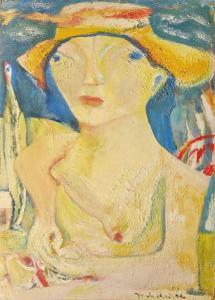 MELIK Edgar 1904-1976,Jeune femme au chapeau,Etienne de Baecque FR 2022-02-24