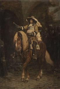 MELINGUE Lucien Etienne 1841-1889,Aix-les-Bains Equestrian in a ci,1882,Hargesheimer Kunstauktionen 2022-09-07