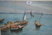 MELINI G,view in the bay of Naples with fishing boats besid,Lawrences of Bletchingley 2017-07-18