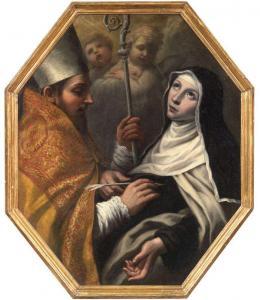 MELISSI Agostino 1616-1683,Santa Maria Maddalena dei Pazzi e un Santo Vescovo,Farsetti IT 2013-04-12