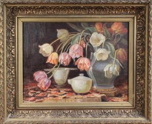 MELITA Victoria 1876-1936,Still Life Study of Tulips,Tooveys Auction GB 2014-12-03