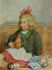 MELL Carl,Kleines Mädchen mit roter Schleife im Haar und Spi,Auktionshaus Quentin 2006-10-26