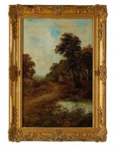 MELLINS,COUNTRYSIDE LANDSCAPE WITH FIGURES,19th century,Charlton Hall US 2023-11-09