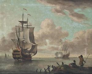 MELLISH Thomas 1761-1778,A man-o'war getting underway from its anchorage, w,Christie's GB 2013-03-05