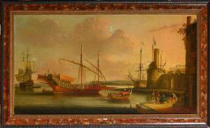 MELLISH Thomas 1761-1778,Arrivée d'une galère royale dans un port animé,VanDerKindere BE 2017-12-12