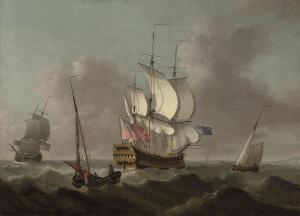 MELLISH Thomas 1761-1778,Ships of the fleet passing in a heavy swell,Christie's GB 2009-11-11