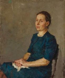 MELLIT Arnold 1923,Femme assise,1948,Aguttes FR 2010-02-17