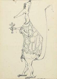 MELLOR Oscar 1921-2005,Goose and Crucifix,1960,Charterhouse GB 2022-07-07