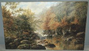 MELLOR William 1851-1931,Fall landscape with rocks and stream,Wiederseim US 2015-06-20