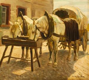 MELNIKOV Fedor Ivanovich 1892-1979,Horses at a Watering Place,Palais Dorotheum AT 2014-09-20