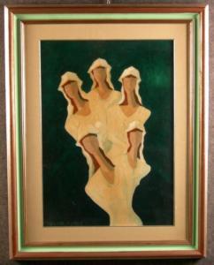 MELONI RINALDO 1912,''DONNE VELATE'',1969,Viscontea Casa d'Aste IT 2008-03-13