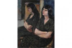 MELOT Marie Rose 1919,Ladies portrait with mirror,Twents Veilinghuis NL 2015-07-03