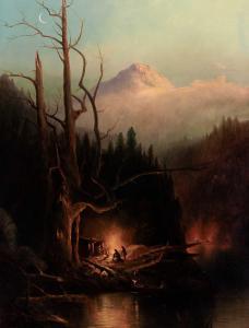 MELROSE Andrew W 1836-1901,Encampment at the Base of Mount Shasta,William Doyle US 2023-11-08