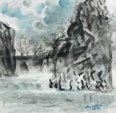 MELVILLE John 1902-1986,Waterfall and cliffs,Cheffins GB 2014-10-22