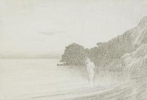 MENARD Emile Rene 1862-1930,Une baigneuse dans la baie d'Ermones,Christie's GB 2007-11-21
