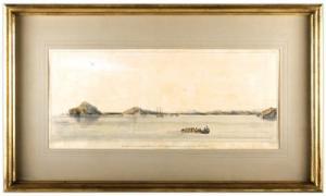 MENARD Thierry,Panorama, pris du mouillage de Mazatlan,1837,Morton Subastas MX 2009-05-14