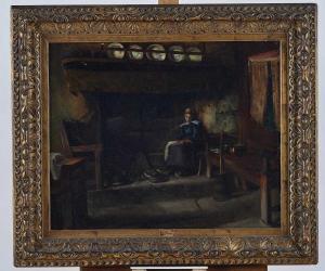 MENARD Victor P 1857-1930,Jeune fille de l'Aven dans un intérieur,Adjug'art FR 2017-12-13