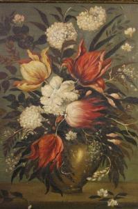 MENCAS P 1900-1900,Still life of flowers in a brass vase,Mallams GB 2012-10-04