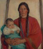 MENDENHALL Mary Gray 1888-1969,Native American Mother and Child,1926,Bonhams GB 2023-11-07